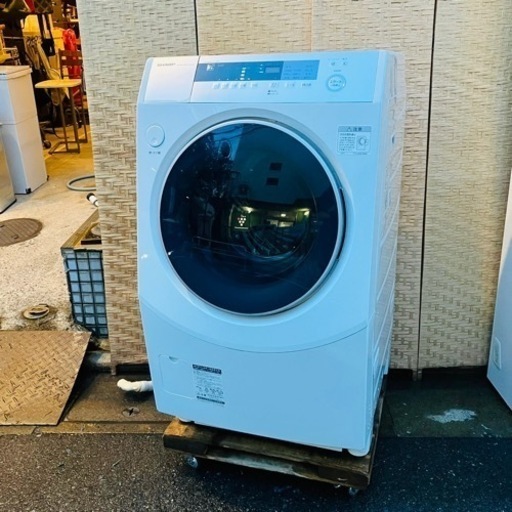 【売約済み】　シャープ｜SHARP  ES-ZH1-WR ドラム式洗濯乾燥機 ホワイト系 [洗濯10.0kg /乾燥6.0kg /ヒーター乾燥(水冷・除湿タイプ) /右開き]   ES-ZH1 ドラム洗濯機　ドラム式洗濯機　洗濯機　乾燥