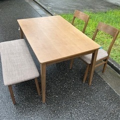 配達可【ダイニングセット】【ニトリ】クリーニング済み【管理番号12607】