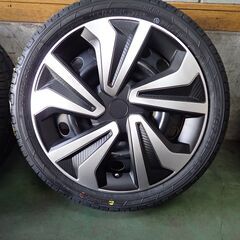 ★軽トラに！軽自動車用15インチ新品タイヤ＆中古スチールホイール4本セット！新品ホイールカバー付き