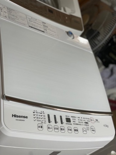 送料・設置込み　洗濯機　4.5kg Hisense 2017年