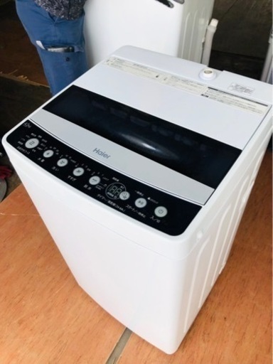 福岡市内設置配送無料 2020年式ハイアール Haier JW-C45D K [全自動洗濯機 4.5kg ブラック]