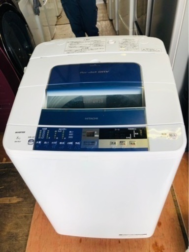 福岡市内配送設置無料　日立 HITACHI BW-8SV-A [ビートウォッシュ 全自動洗濯機（8.0kg） ブルー]