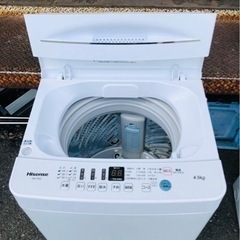福岡市内配送設置無料　 ハイセンス 4．5kg全自動洗濯機 keyword キーワードホワイト HW-G45E4KW ❗️