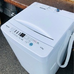 福岡市内配送設置無料　 ハイセンス 4．5kg全自動洗濯機 keyword キーワードホワイト HW-G45E4KW ❗️
