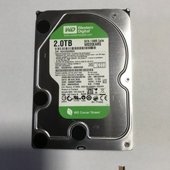 ウエスタンデジタル　2 T B  HDD  3.5inch