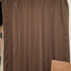 遮光2級カーテン  ブラウン ワッフルカーテン 178 178cm