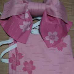 作り帯　ピンク　桜