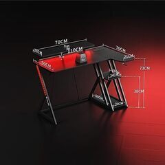 ☆CubiCubi GD-SL2 LED付きゲーミングデスク◆自分なりのゲーミング空間を