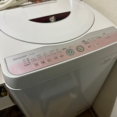 SHARP 洗濯機　6kg ピンク