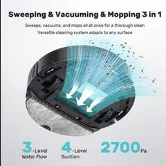 新品 ロボット掃除機水拭き両用小型掃除ロボットアプリ操作/落下