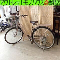 【難あり】 自転車 27インチ 6段変速 ホイールにユガミあり ...