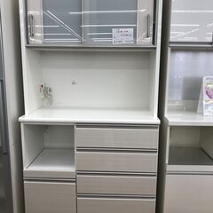 ☆ジモティ割あり☆ ニトリ 食器棚 ホワイト H210×W101×D50 