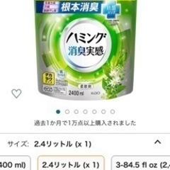 ハミング　消臭実感　花王　KAO 2400ml 洗濯　洗剤　柔軟剤