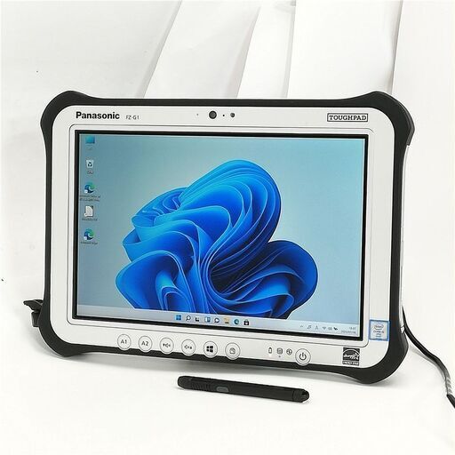 送料無料 20時間使用 タブレット Windows11 中古超美品 10.1型 Panasonic TOUGHPAD FZ-G1R3000VJ 第6世代 i5 4GB 高速SSD 無線 Wi-Fi Bluetooth Webカメラ Office
