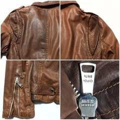 7/30(日)迄に引取り可能な方、表示価格から限定大幅値引きします‼️ 美品 GIORGIO BRATO 定価19万円程 イタリア製 柔らか羊革 ラム レザージャケット ライダース