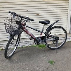 C976☆10000円☆整備済み 中古子供自転車 GO FIGHTER ブラック JrMTB