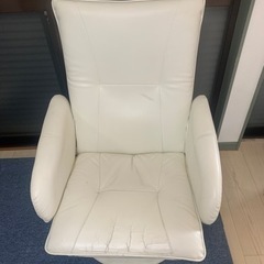 ホワイト椅子レザーダイニングチェア