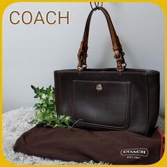 美品 COACH トート バッグ A4収納 収納袋 ブラウン レ...