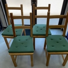 受け渡し者決まりました【ほぼ未使用】  IKEA INGO インゴー / IVAR イーヴァル テーブル＆チェア4脚, パイン材, 120 cm ダイニングセット