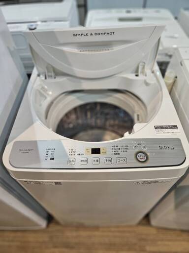 SHARP/ｼｬｰﾌﾟ 全自動電気洗濯機 5.5㎏ 年製 ES GE5C W