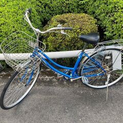自転車　No.951　ブルー　ママチャリ　シティサイクル　27イ...