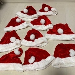クリスマスグッズサンタの帽子10個