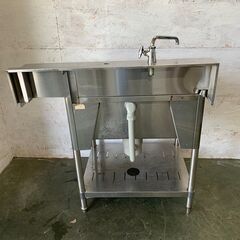 台付1槽シンク ステンレス 業務用 流し台 W900×D650×H950mm ⑦  