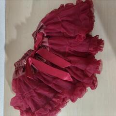赤フリル スカート
