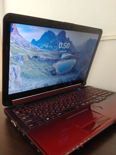 赤富士通　高性能Core i7搭載 新品高速大容量SSD480G　メモリ8G　　Webカメラ内蔵　 テンキー　大画面15.6インチHDMI出力 USB3.0 Wifi対応 7