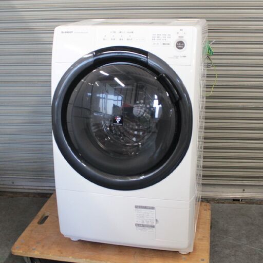 T238)【良品】シャープ ドラム式洗濯乾燥機 ES-S7F-WL 2021年製 洗濯7kg 乾燥3.5kg 左開き プラズマクラスター SHARP 家電