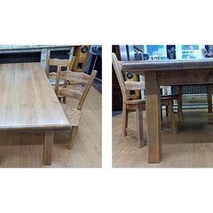  i24　美品！！　オーダーメイド　無垢材製　ダイニング５点セット