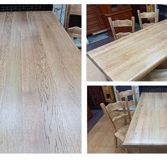  i24　美品！！　オーダーメイド　無垢材製　ダイニング５点セット