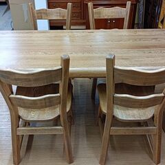  i24　美品！！　オーダーメイド　無垢材製　ダイニング５点セット