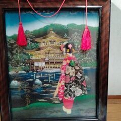 京都舞妓刺繍額