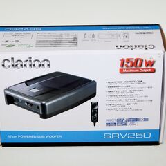 【ネット決済・配送可】クラリオン　サブウーハーSRV250 