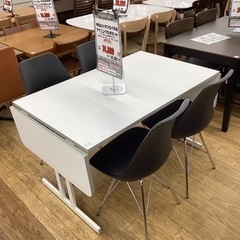 KG-98【新入荷 リサイクル品】伸長式バタフライ天板 ダイニング5点 