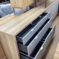 KG-101河口家具　トープ　メラミン　キッチンカウンター　グレー×ナチュラル