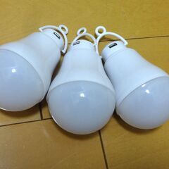 ★3個セット★USB充電式 LED 電球型バッテリーライト 吊り...