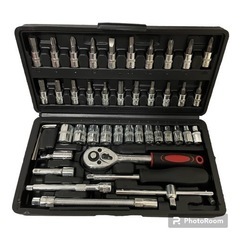 工具　修理　ソケットレンチ　工具セット　DIY　　整備　46pc...