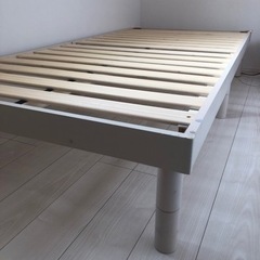 美品　白　すのこベッド　高さ調整可能