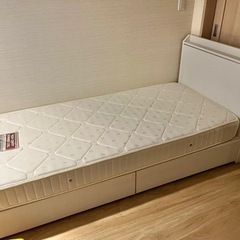 シングルベッド マットレス 収納付きベッドフレーム