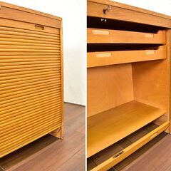 ヤ取終了8/9】≪zyt1079ジ≫ ビンテージ家具 シャッターキャビネット 