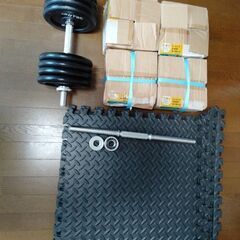 IROTEC　ダンベル63KG☓2と厚手トレーニングマットセット