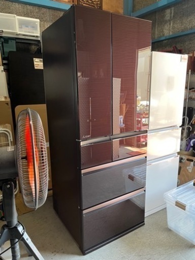 ☆大容量600L!!☆ 三菱 6ドア ノンフロン冷凍冷蔵庫 MR-WX60E-BR 2019年