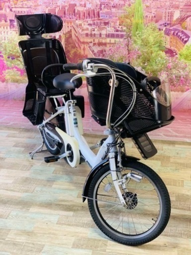 ❹ 5534子供乗せ電動アシスト自転車ブリヂストン3人乗り対応20インチ
