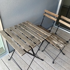IKEA テルノー テーブル＆チェア2脚 屋外用