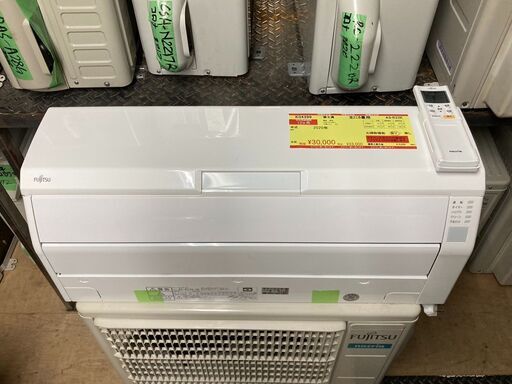 K04399　富士通　中古エアコン　主に6畳用　冷房能力　2.2KW ／ 暖房能力　2.5KW