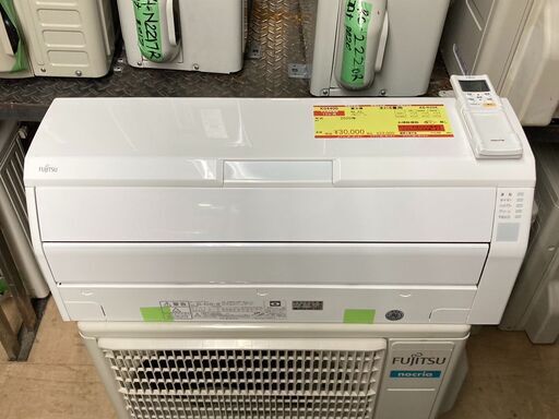 K04400　富士通　中古エアコン　主に6畳用　冷房能力　2.2KW ／ 暖房能力　2.5KW