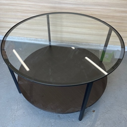 ガラステーブル（75cm） VITTSJO か黒