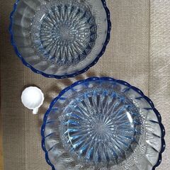 昭和レトロ　ガラス食器２枚セット